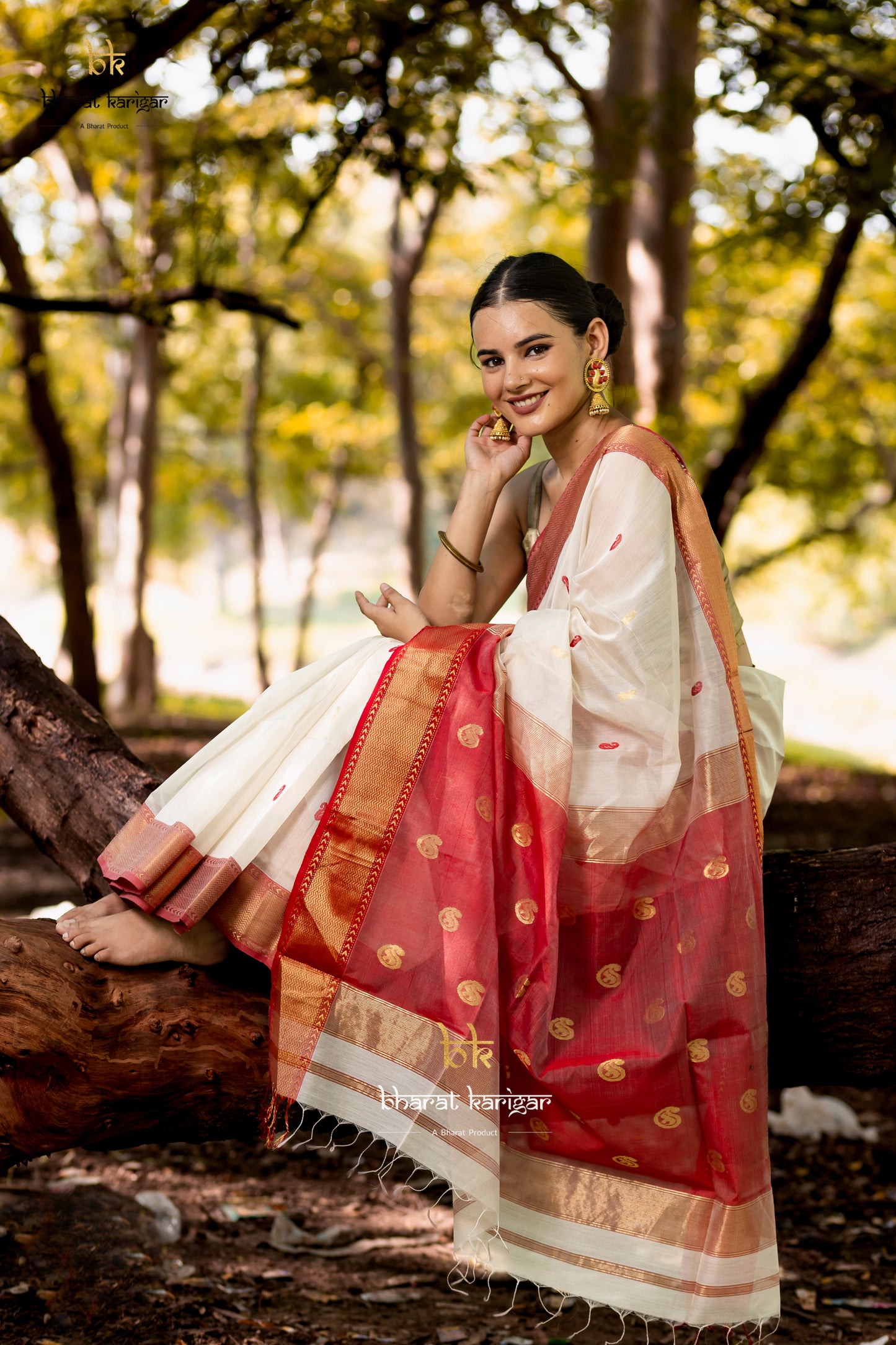 Maheshwari handloom Saree -Product code-THA029