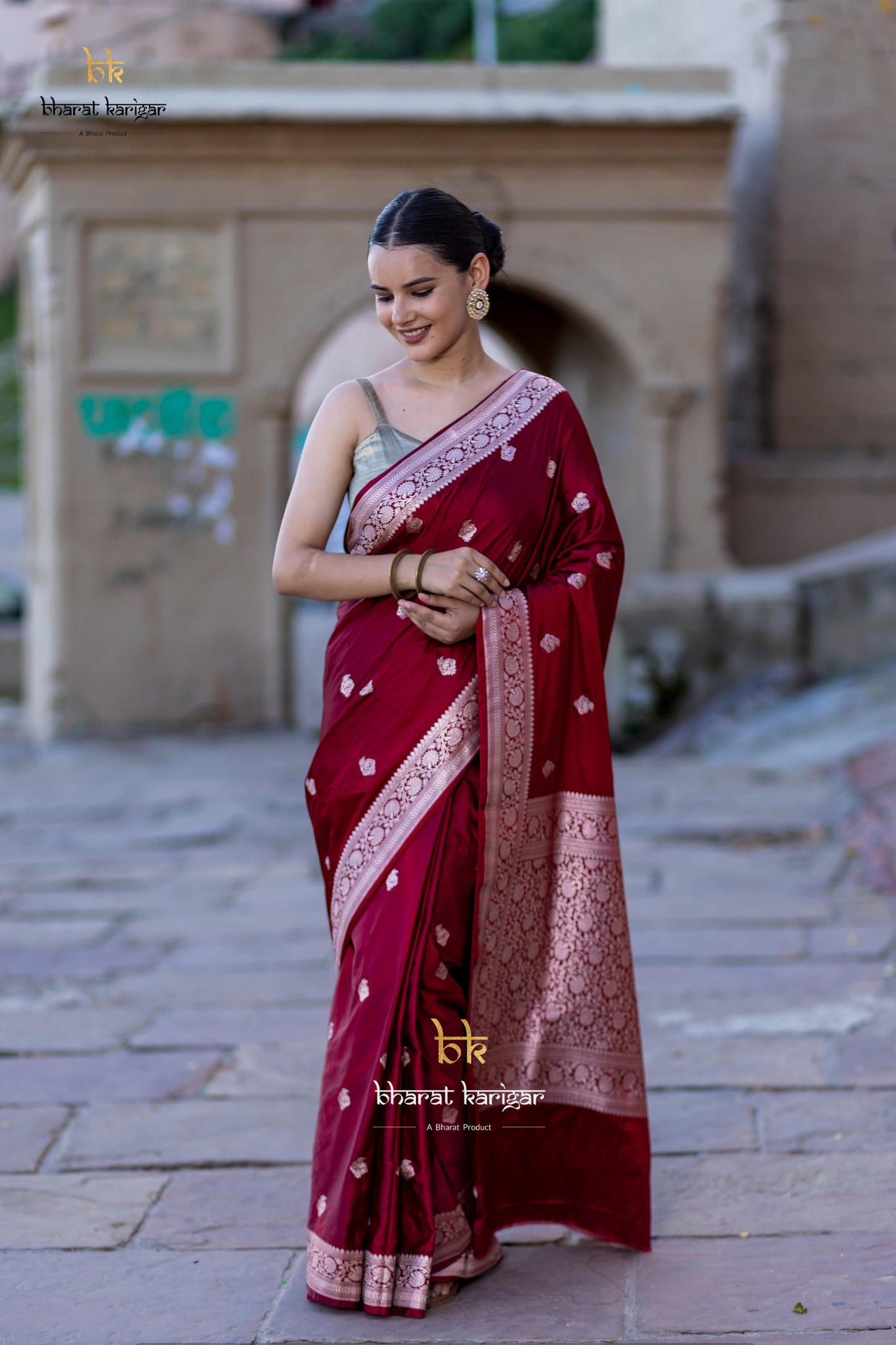 Banarasi mashru handloom Silk code-BYD077