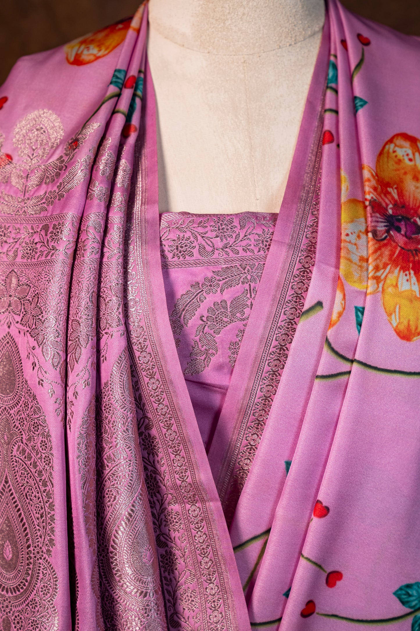 Banarasi mashru handloom Silk code-BYD014