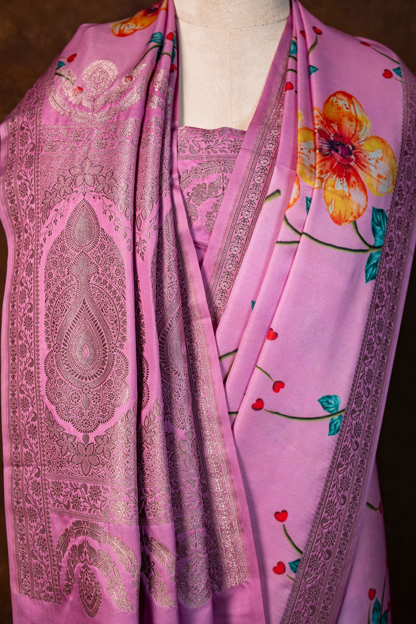 Banarasi mashru handloom Silk code-BYD014