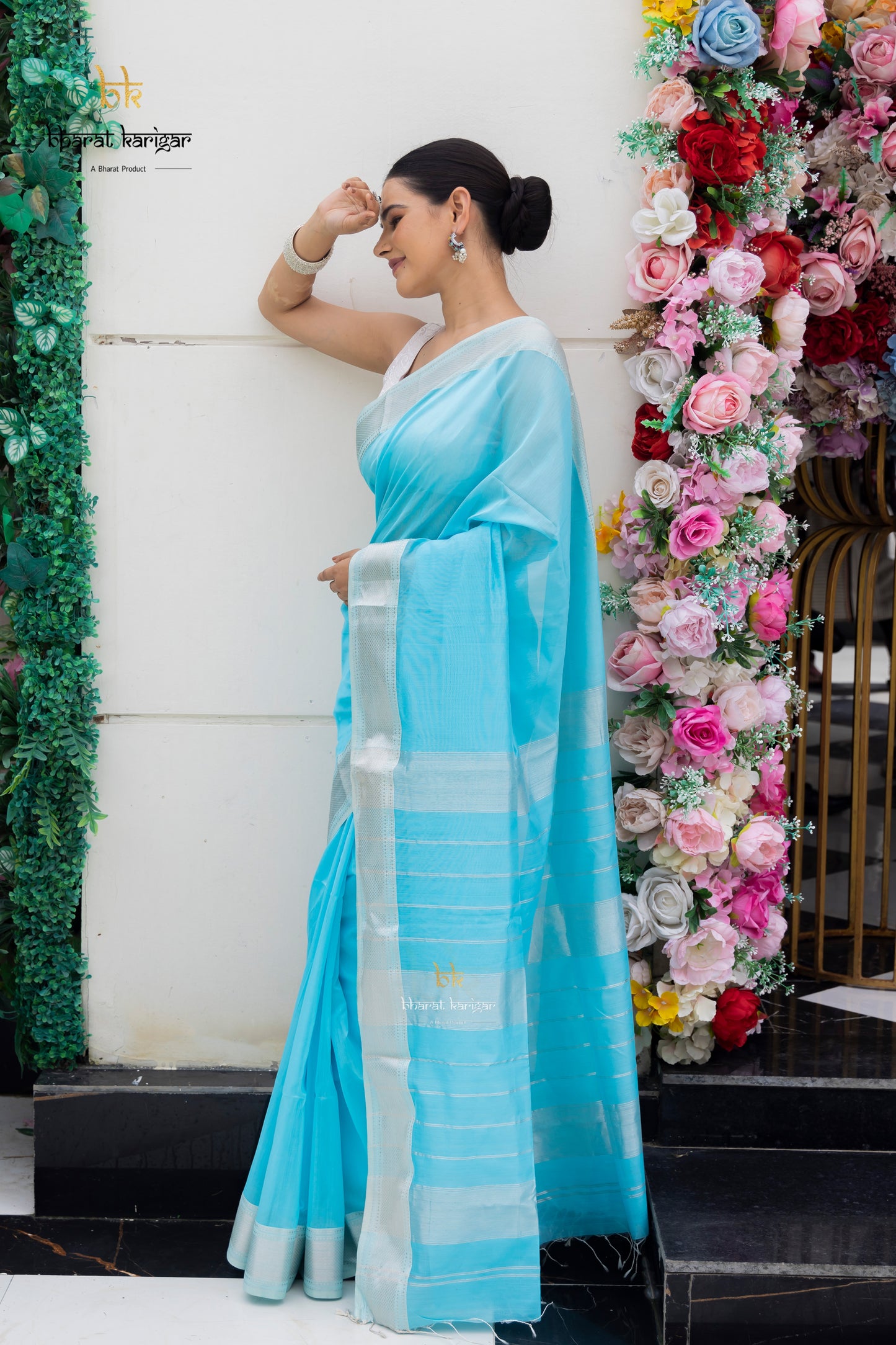 Maheshwari handloom Saree -Product code-THA035