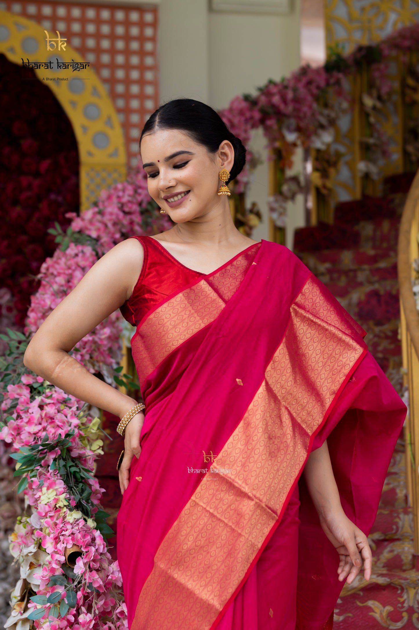 Maheshwari handloom Saree -Product code-THA036