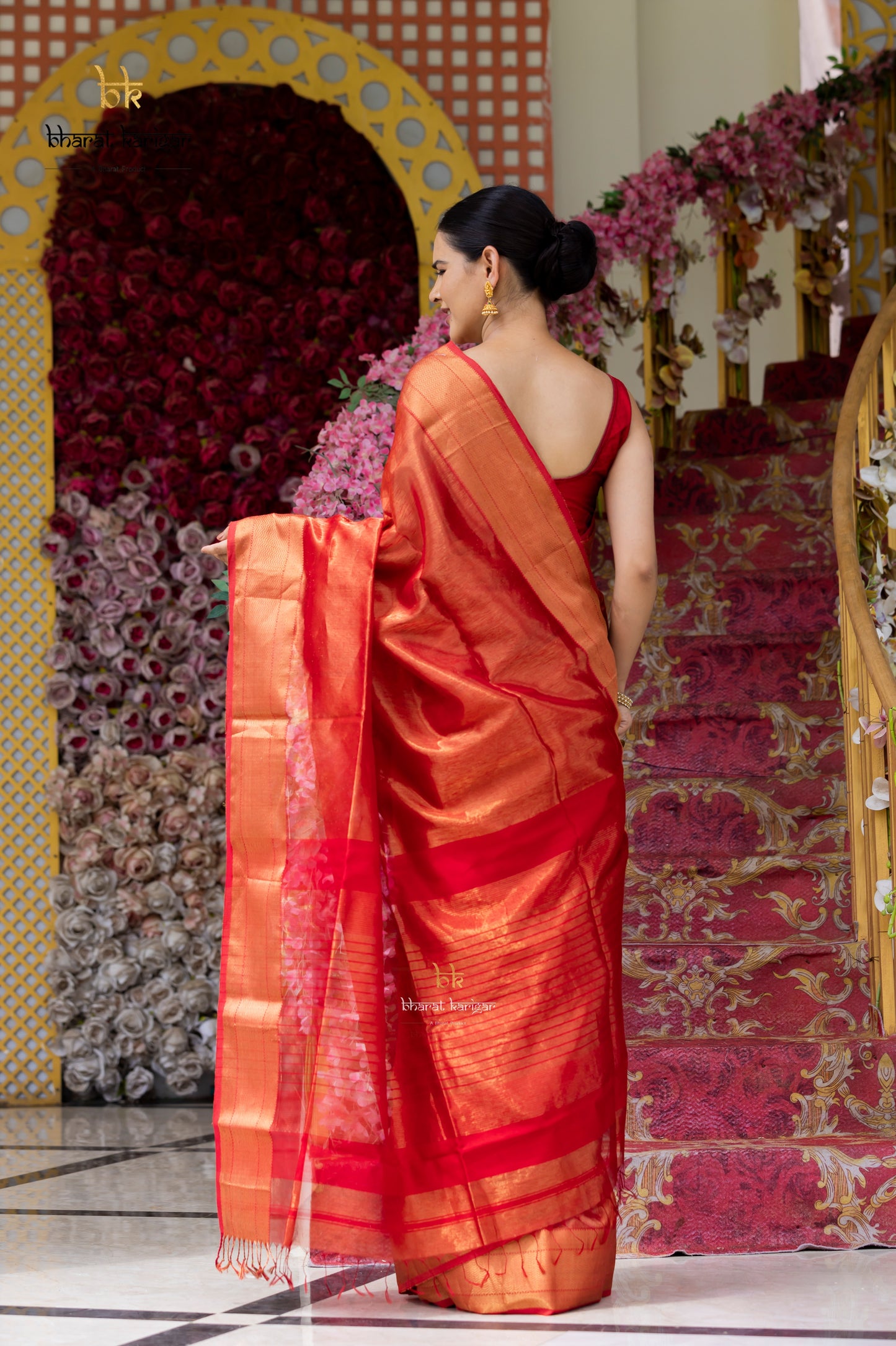 Maheshwari handloom Saree -Product code-THA037