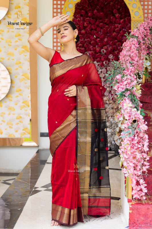 Maheshwari handloom Saree -Product code-THA041