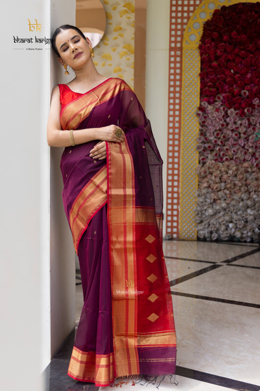 Maheshwari handloom Saree -Product code-THA043