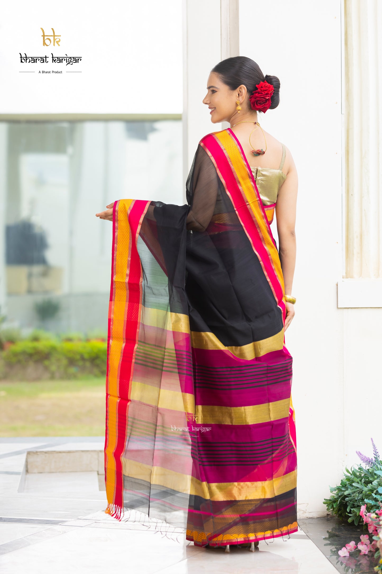 Maheshwari handloom Saree -Product code-THA046