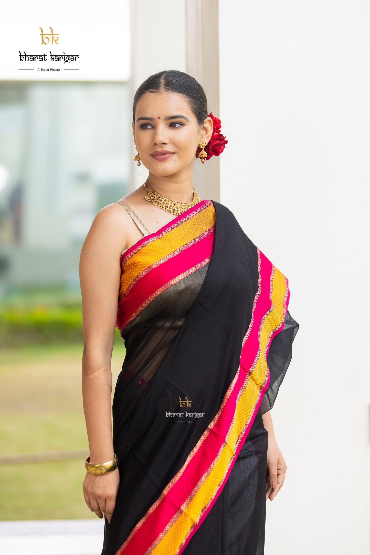 Maheshwari handloom Saree -Product code-THA046