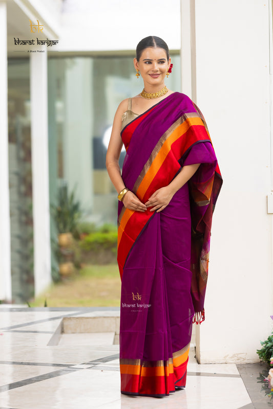 Maheshwari handloom Saree -Product code-THA049
