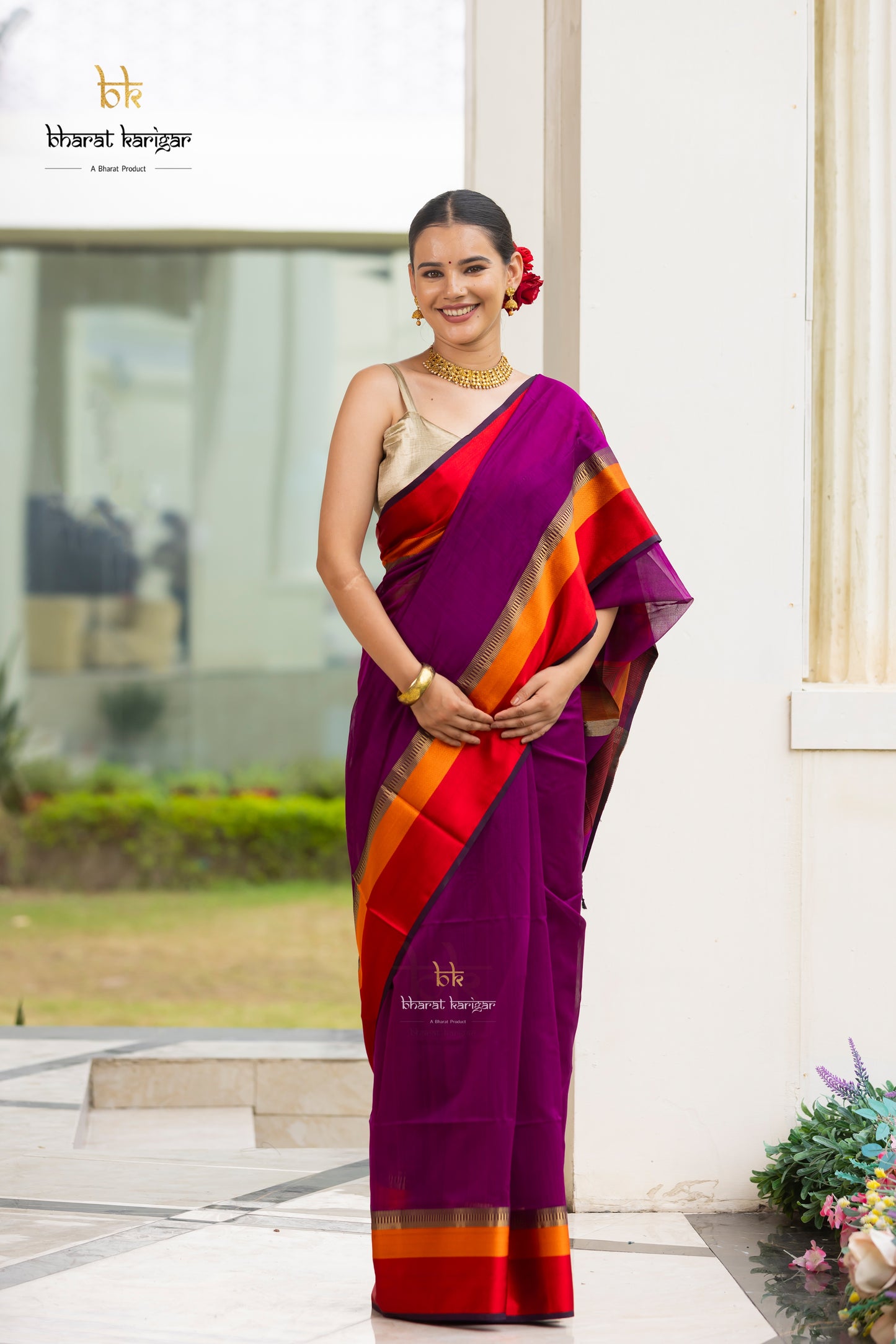 Maheshwari handloom Saree -Product code-THA049