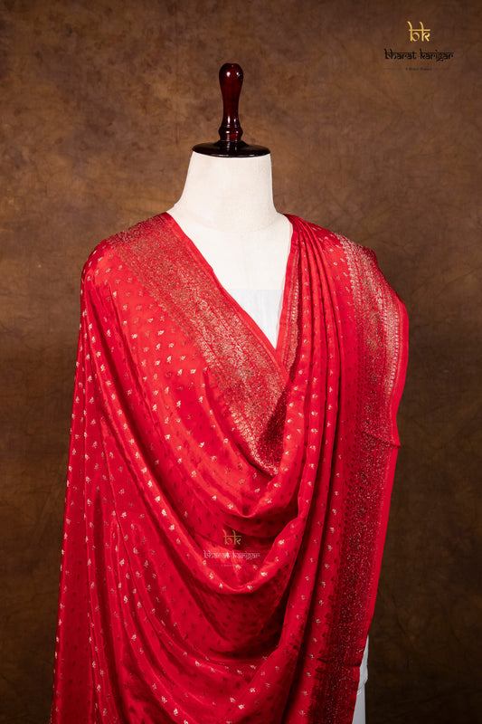 Banarasi Handloom Crepe Dupatta Code-BDH03
