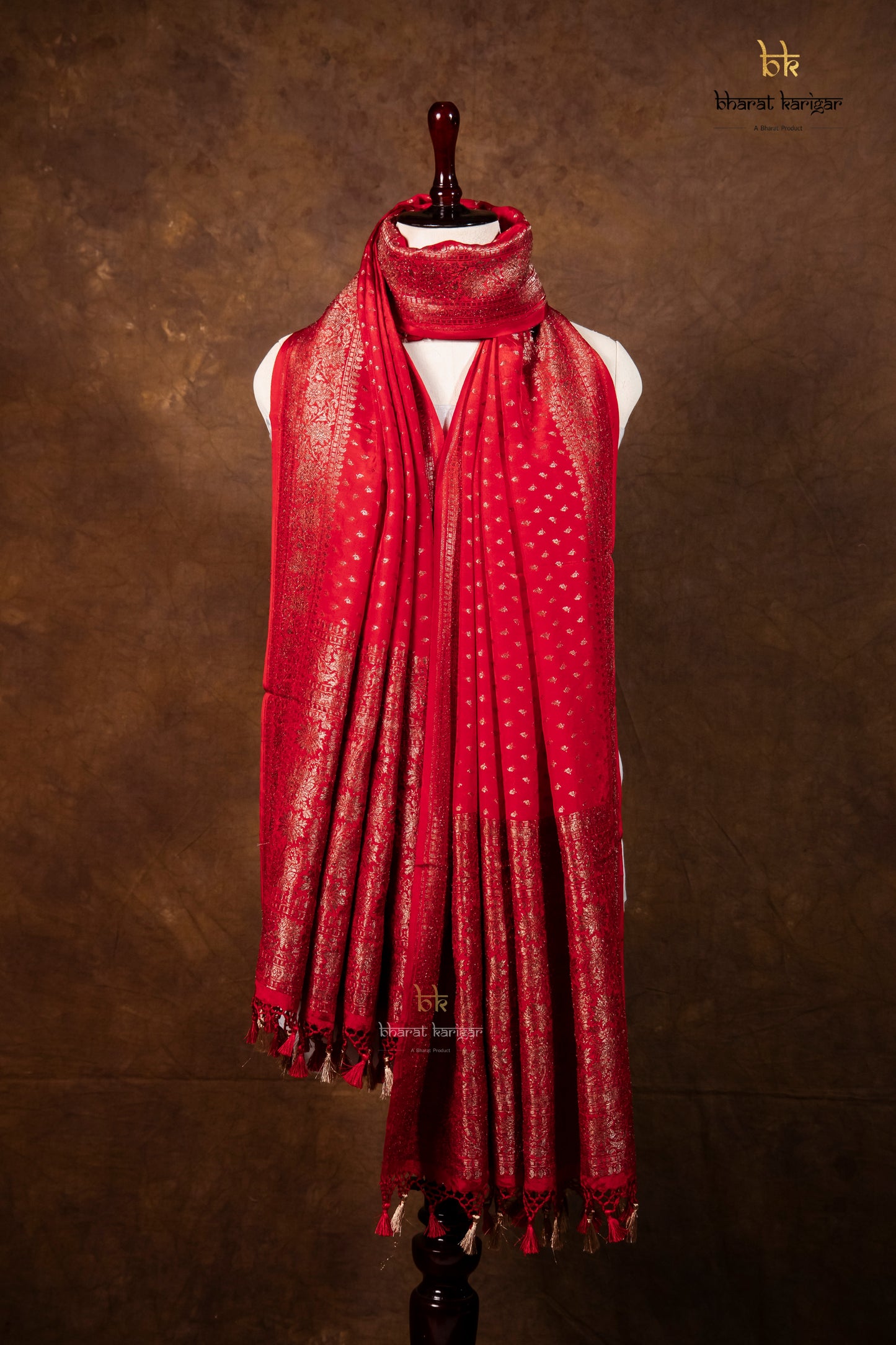 Banarasi Handloom Crepe Dupatta Code-BDH03