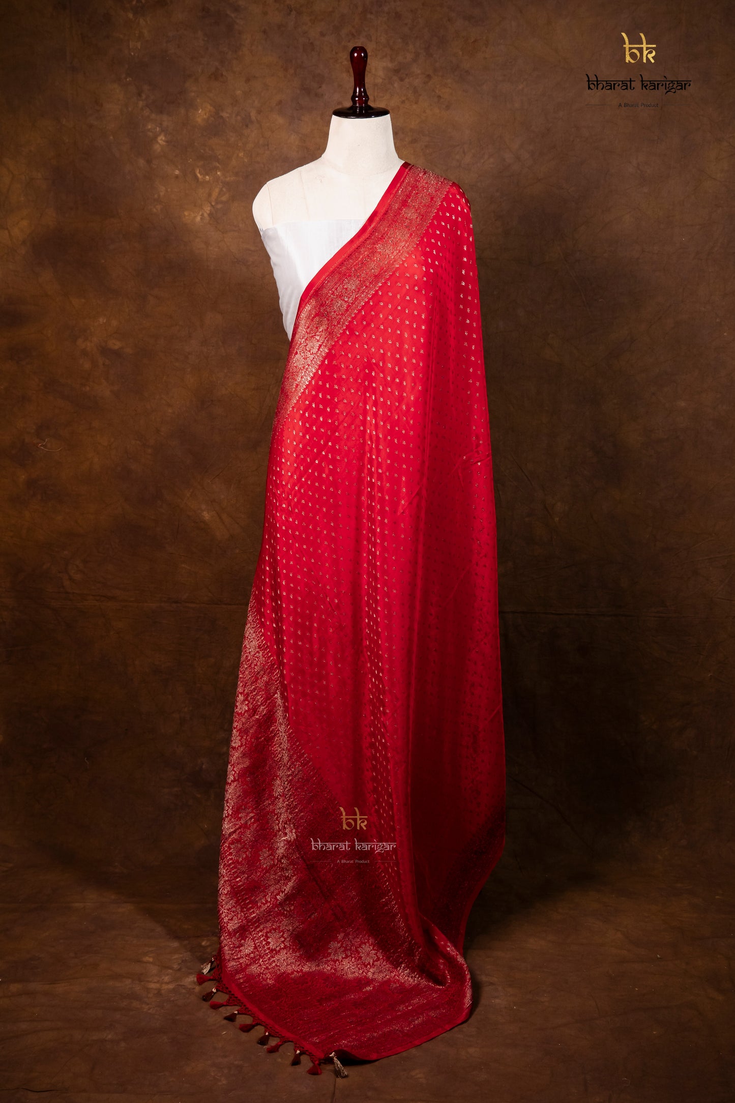 Banarasi Handloom Crepe Dupatta Code-BDH03
