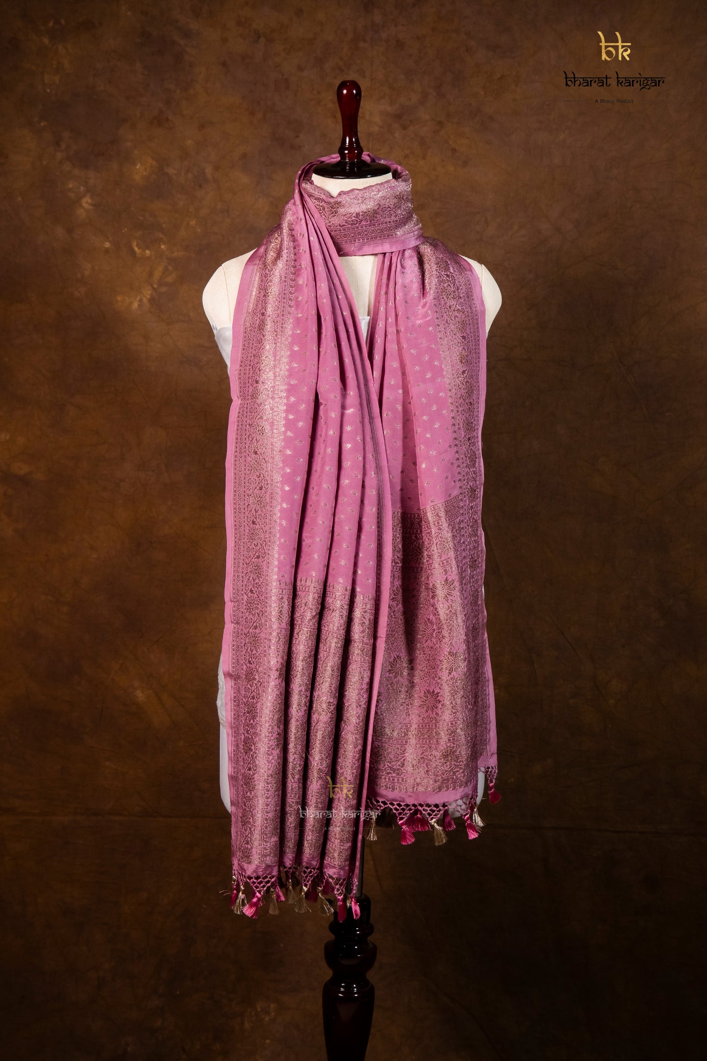 Banarasi Handloom Crepe Dupatta Code-BDH04