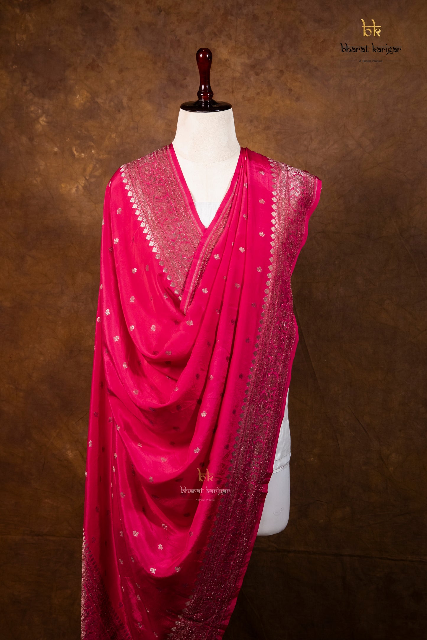 Banarasi Handloom Crepe Dupatta Code-BDH05