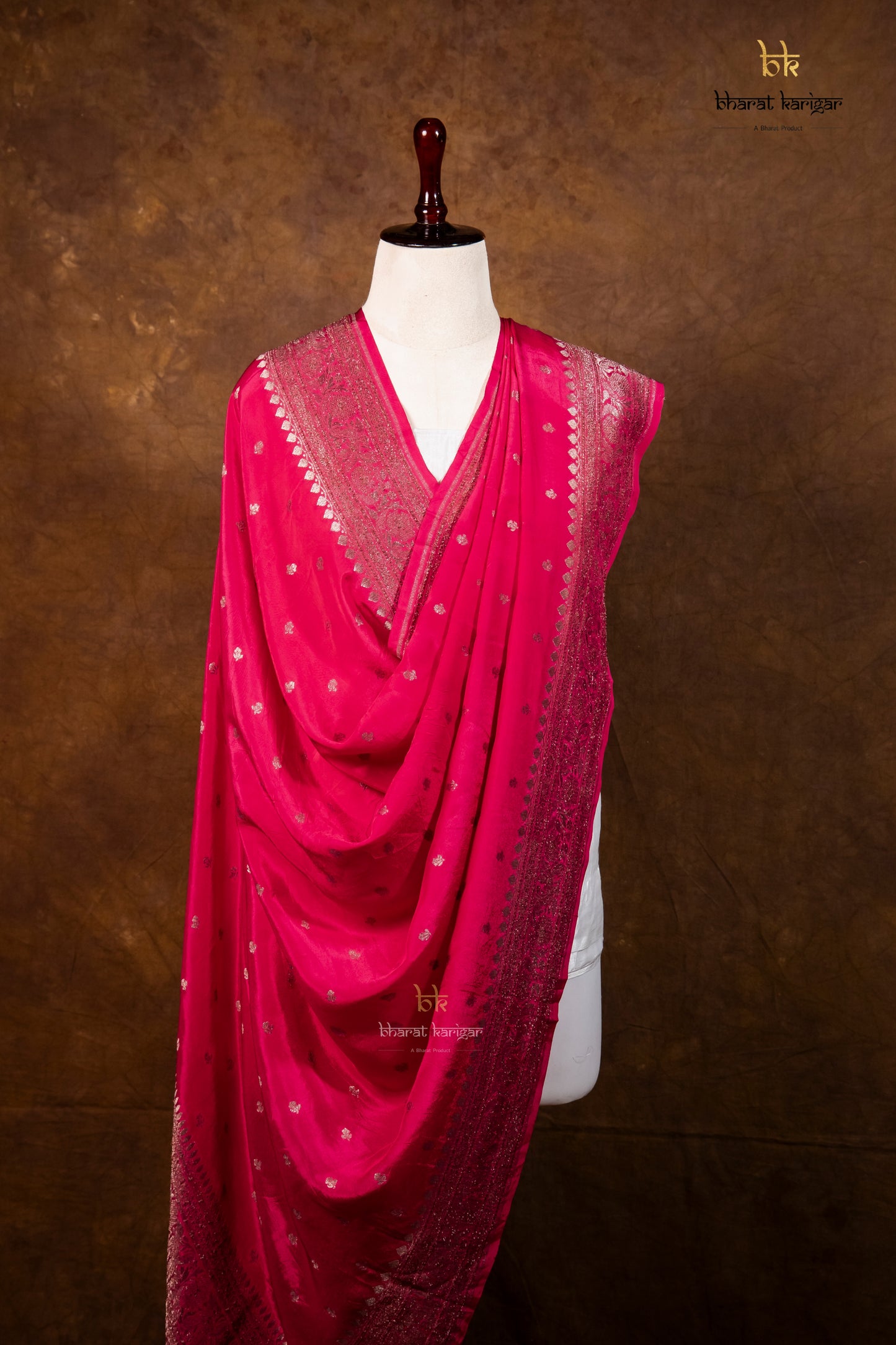 Banarasi Handloom Crepe Dupatta Code-BDH05