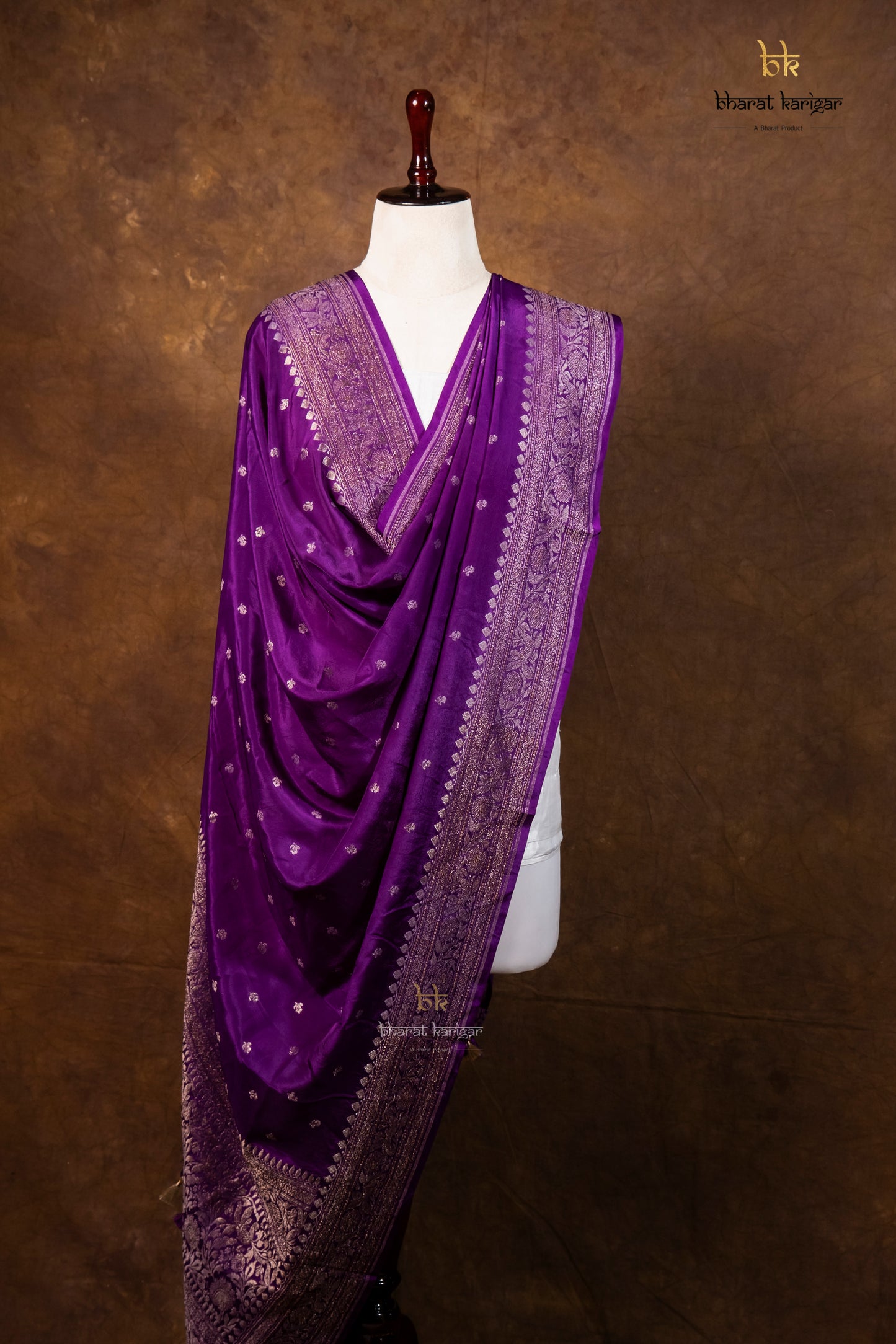Banarasi Handloom Crepe Dupatta Code-BDH09