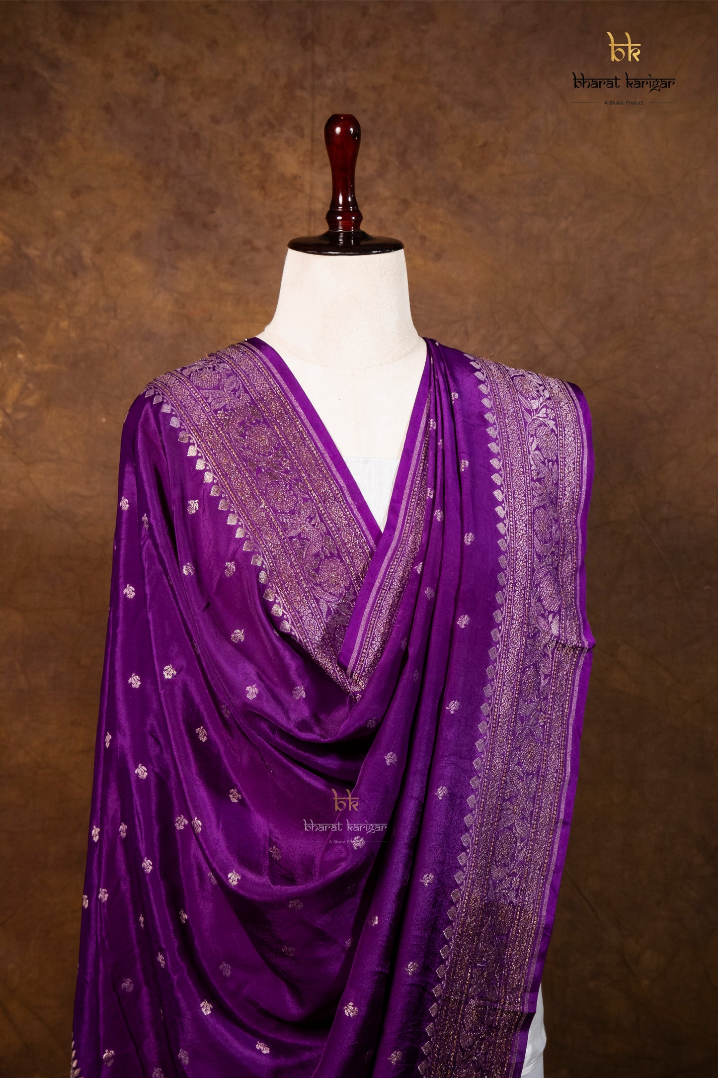 Banarasi Handloom Crepe Dupatta Code-BDH09