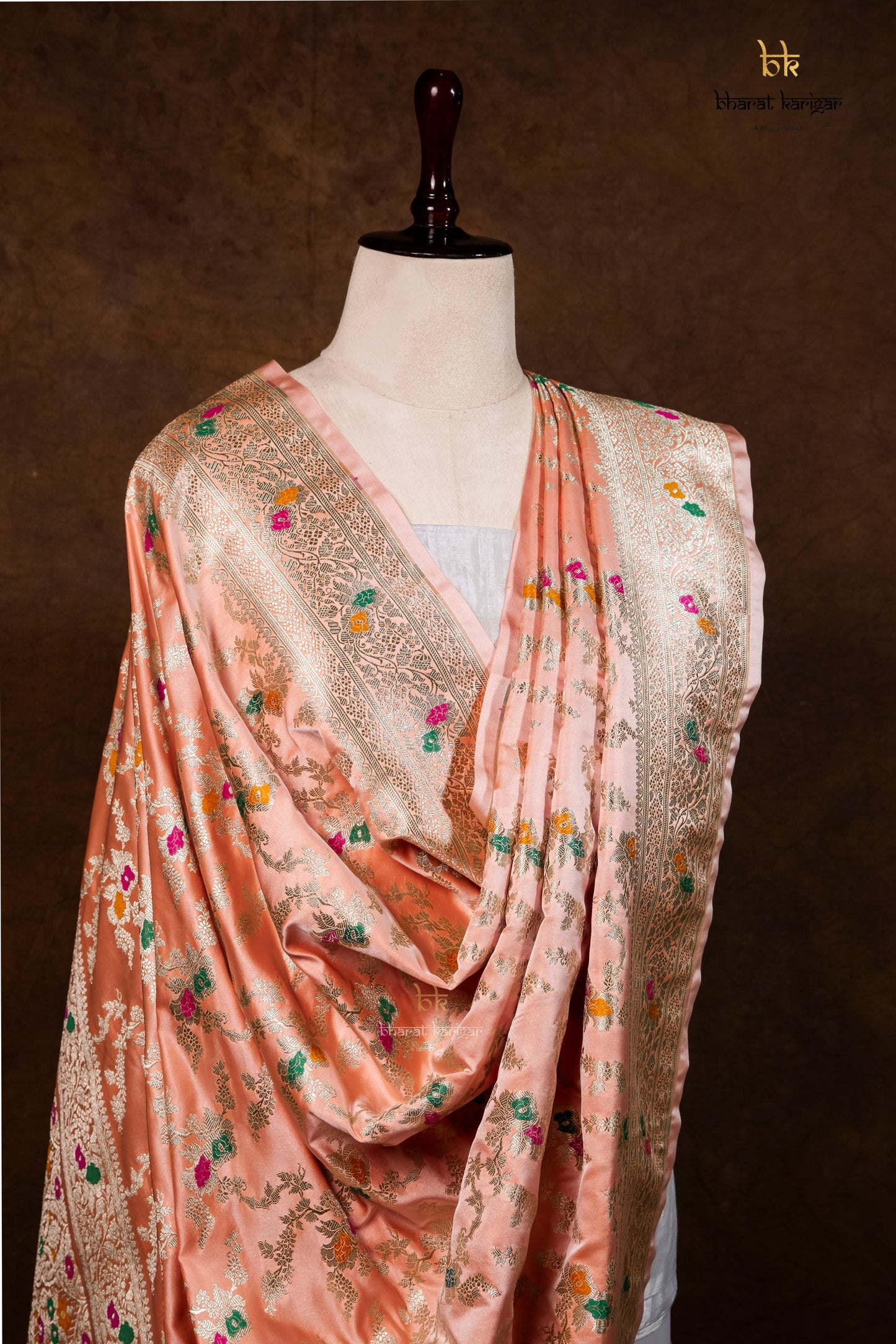 Banarasi Handloom Mashru Silk Dupatta Code-BDH11