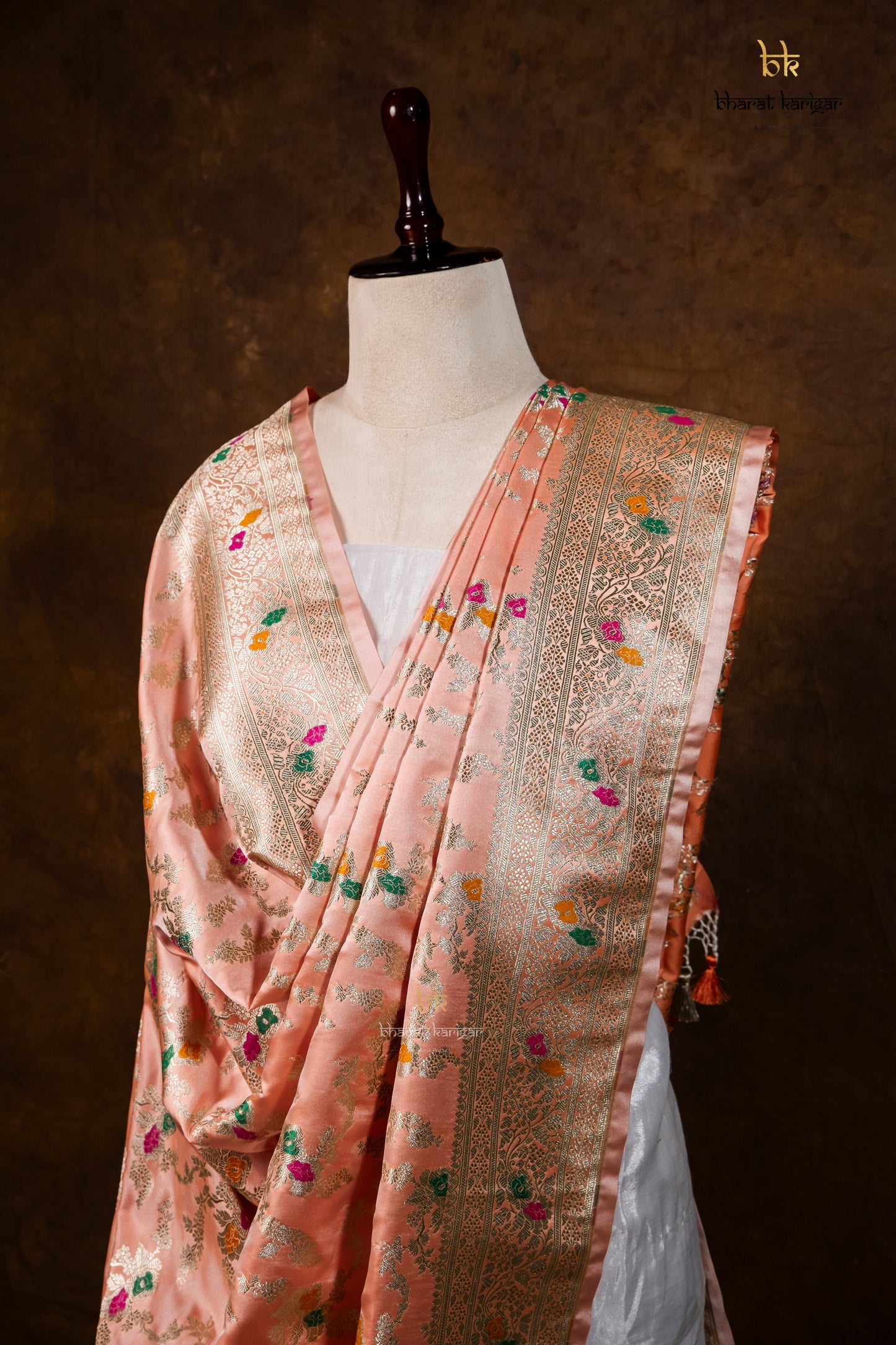 Banarasi Handloom Mashru Silk Dupatta Code-BDH11