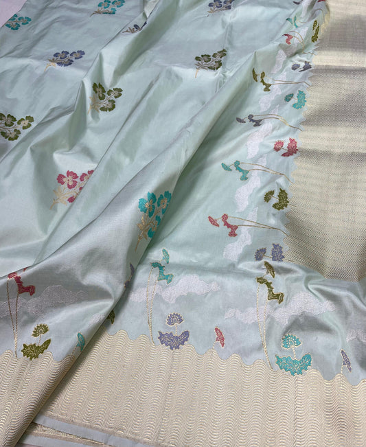 banarasi pure katan silk Saree Code-WEA038