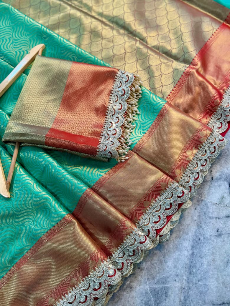Banarasi handloom soft Kanchipuram silk saree Code-SUA001