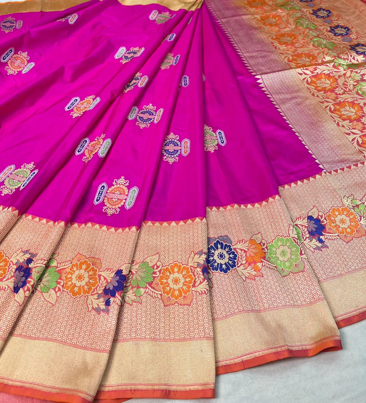 banarasi pure katan silk Saree Code-WEA020