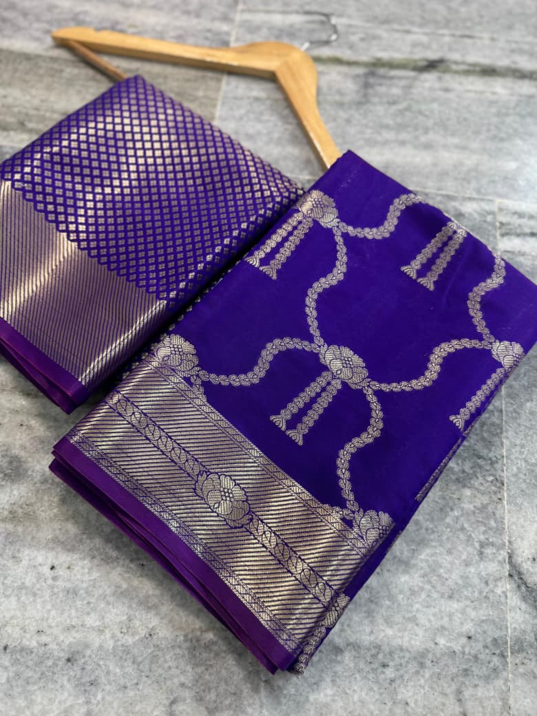 Banarasi semi katan soft silk saree Code-SUA023