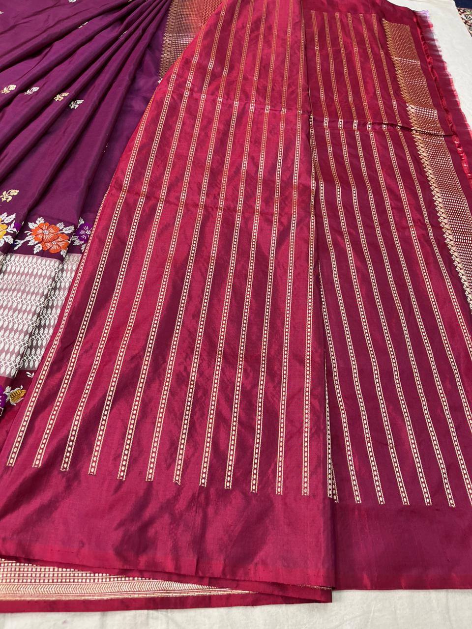 banarasi pure katan silk Saree Code-WEA019