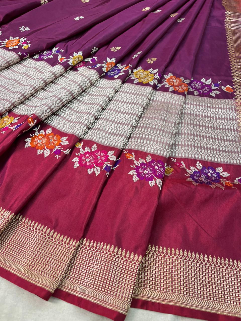 banarasi pure katan silk Saree Code-WEA019