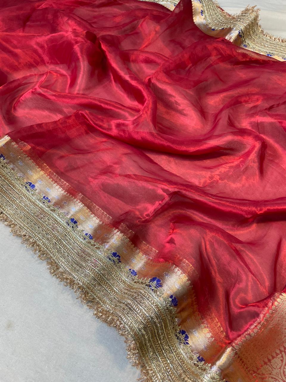 Banaras Handloom Pure Tissue Silk Saree Code-WEA008