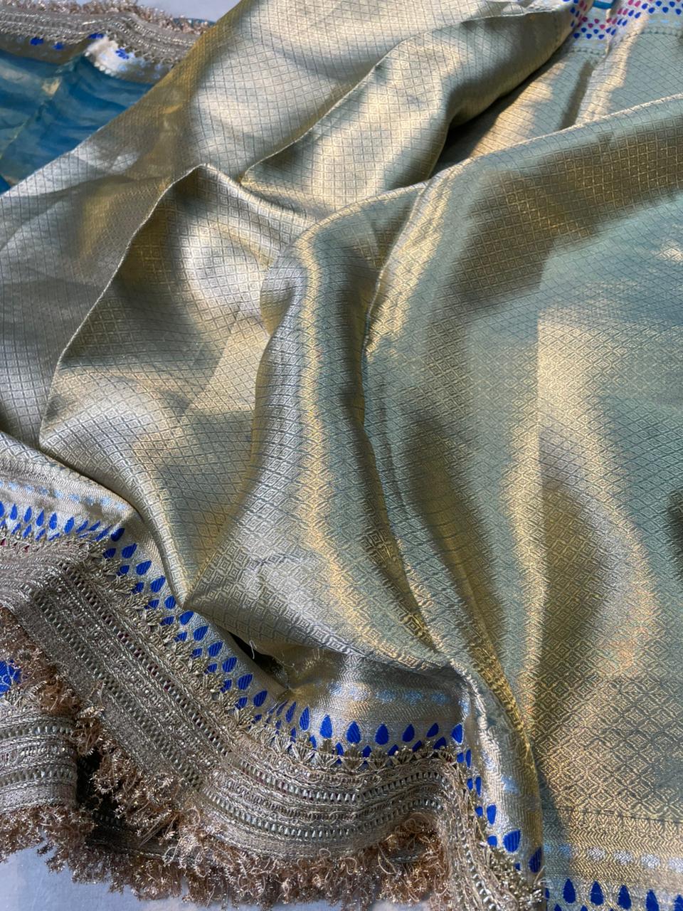 Banaras Handloom Pure Tissue Silk Saree Code-WEA010