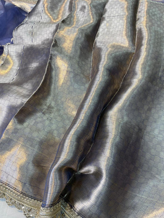 Banaras Handloom Pure Tissue Silk Saree Code-WEA016