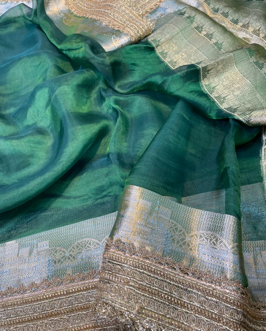 Banaras Handloom Pure Tissue Silk Saree Code-WEA015