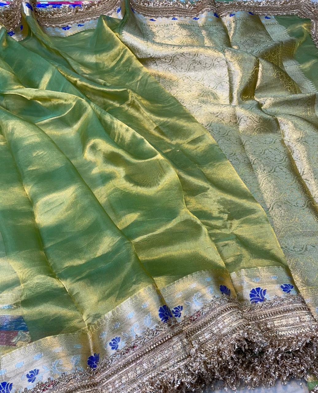 Banaras Handloom Pure Tissue Silk Saree Code-WEA011