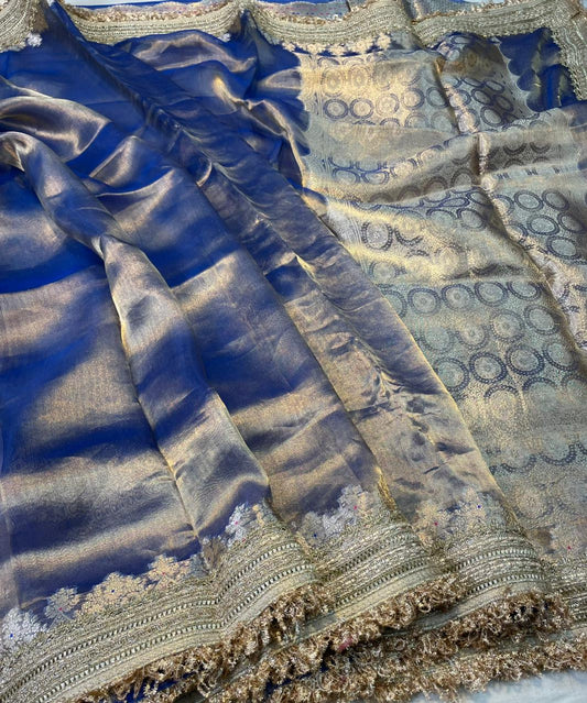 Banaras Handloom Pure Tissue Silk Saree Code-WEA012