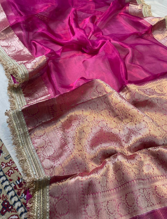 Banaras Handloom Pure Tissue Silk Saree Code-WEA019