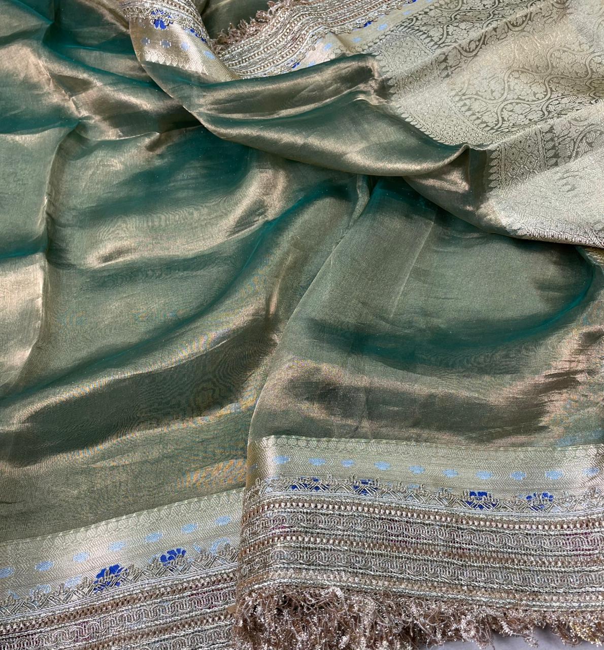 Banaras Handloom Pure Tissue Silk Saree Code-WEA013