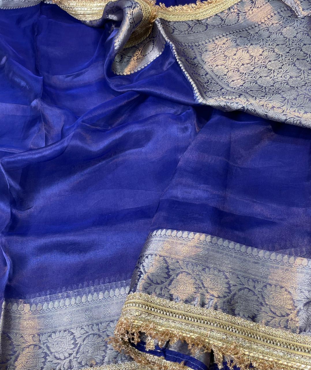 Banaras Handloom Pure Tissue Silk Saree Code-WEA012
