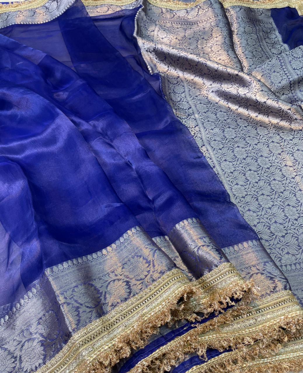 Banaras Handloom Pure Tissue Silk Saree Code-WEA012