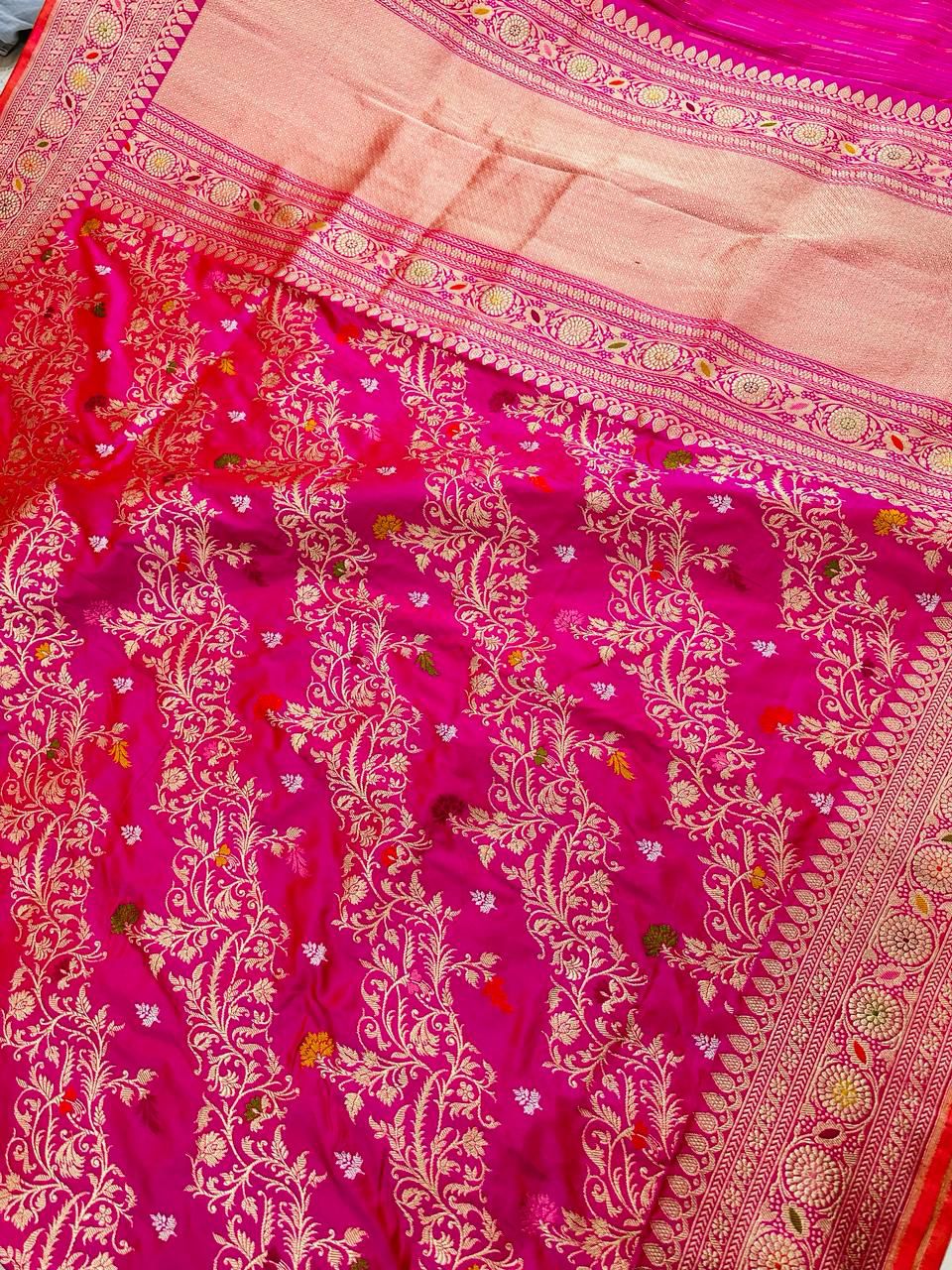 Handwoven pure katan silk kadhuwa Saree Code-WEA018