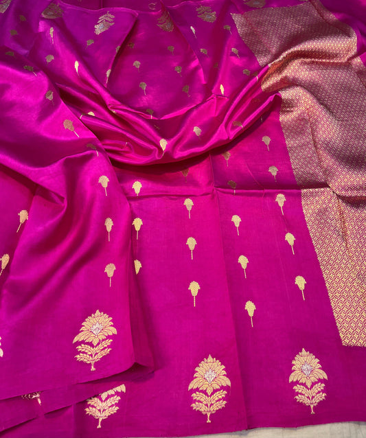 Pure banarasi Raw Mango silk handloom saree Code-THP001