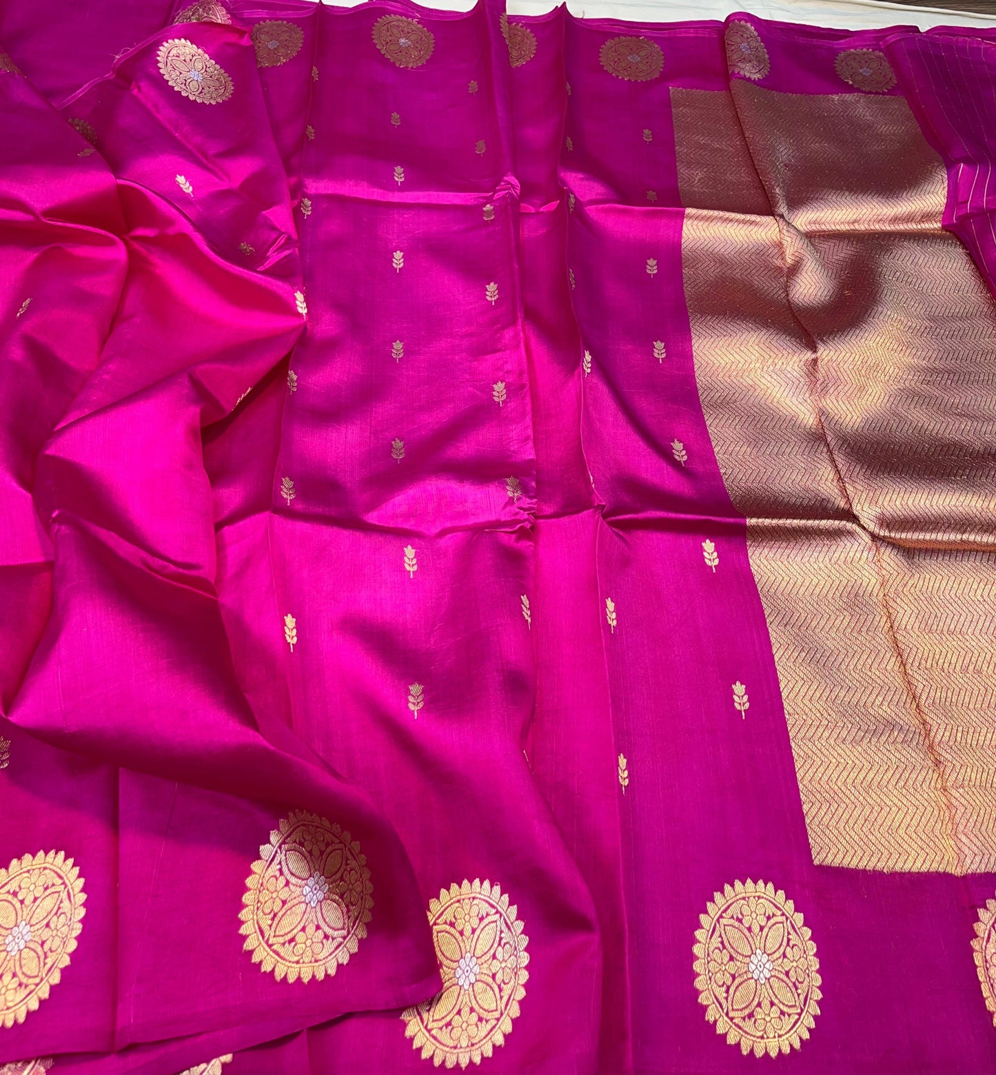 Pure banarasi Raw Mango silk handloom saree Code-THP001
