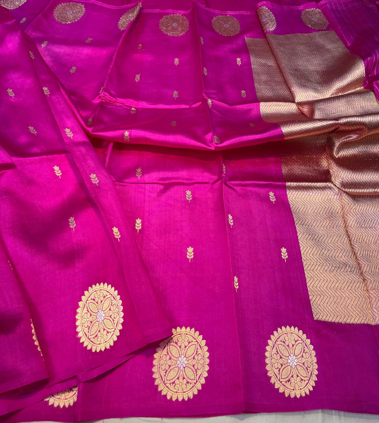 Pure banarasi Raw Mango silk handloom saree Code-THP001