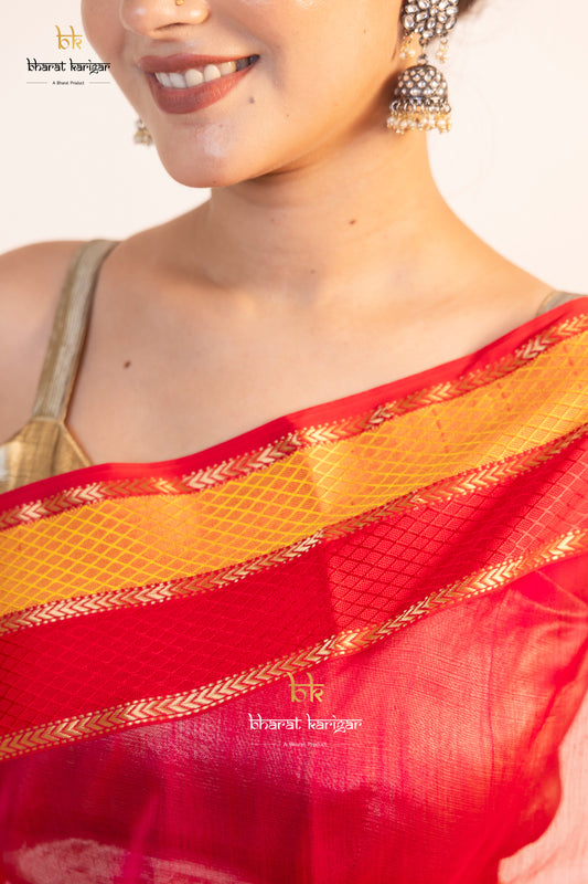 Maheshwari handloom Saree -Product code-THA013