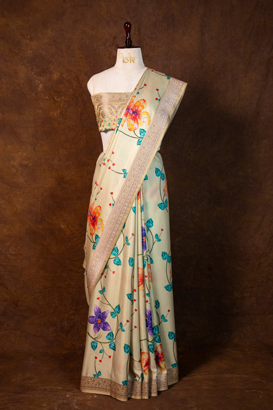 Banarasi mashru handloom Silk code-BYD010