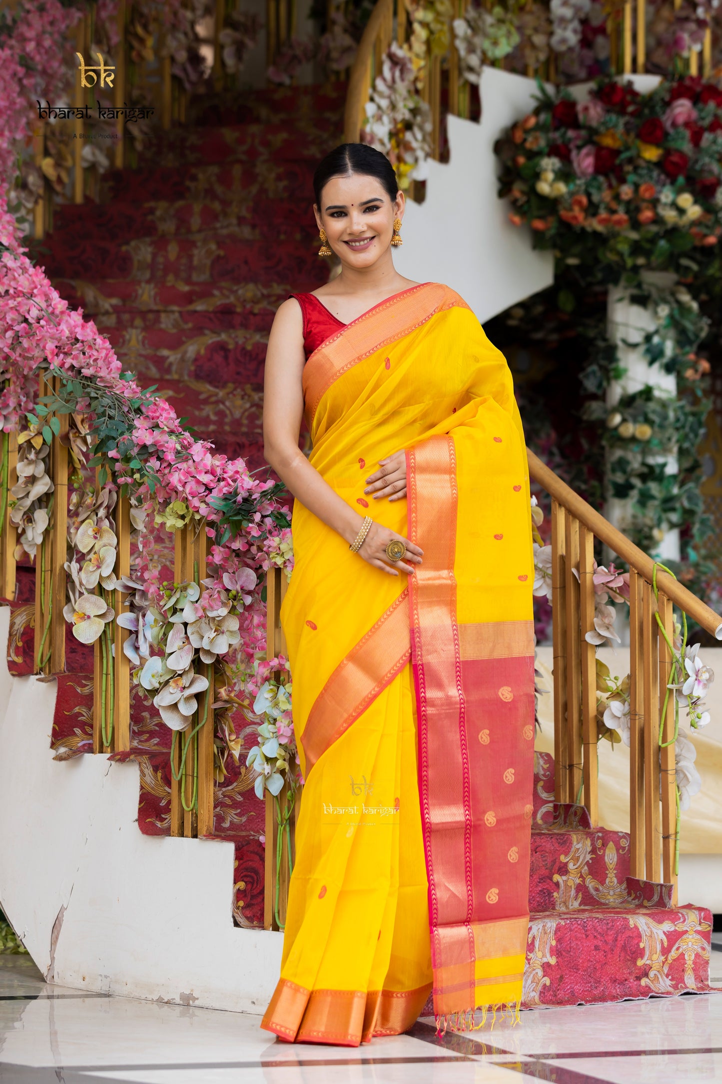 Maheshwari handloom Saree -Product code-THA062
