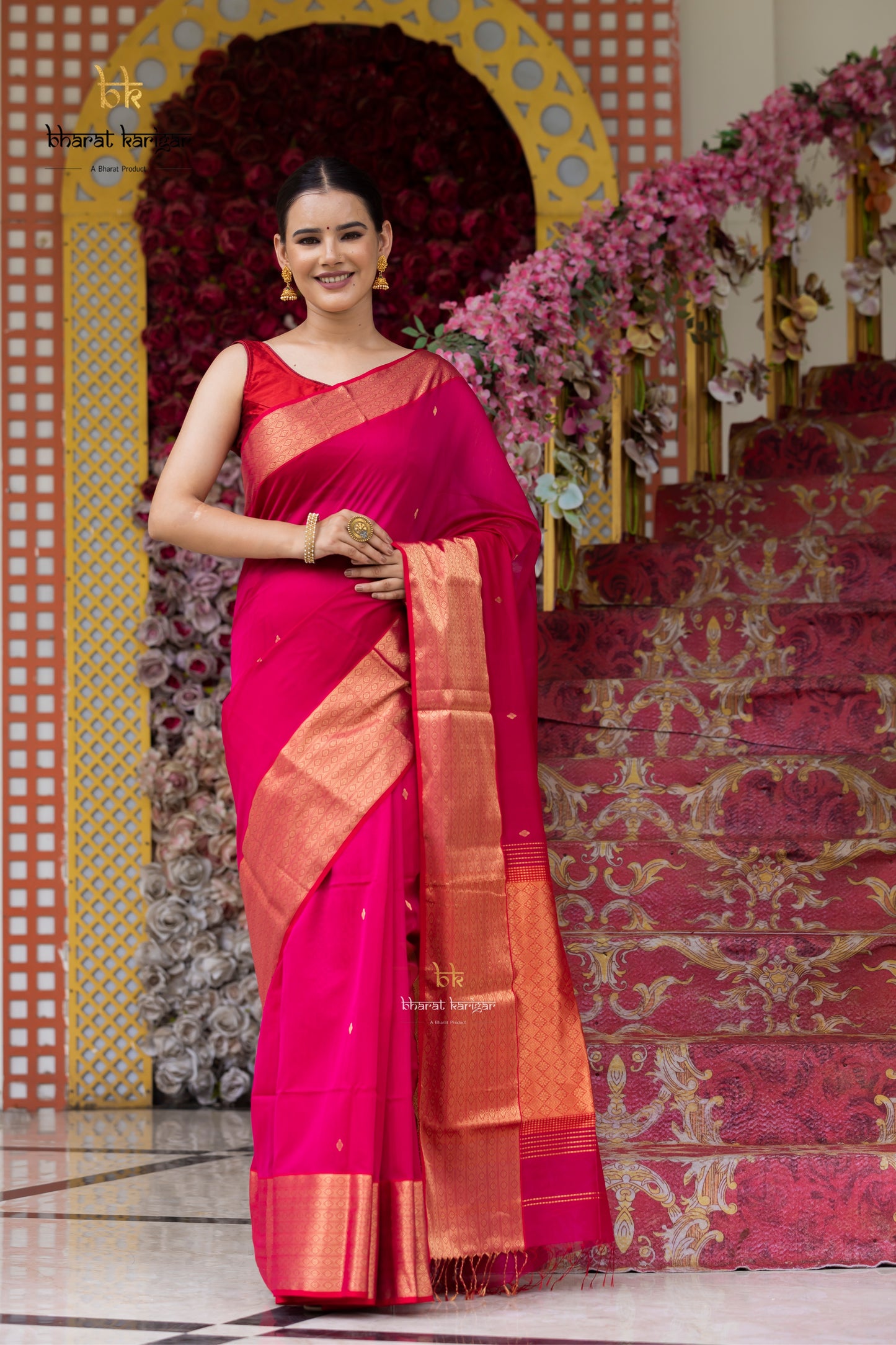 Maheshwari handloom Saree -Product code-THA036