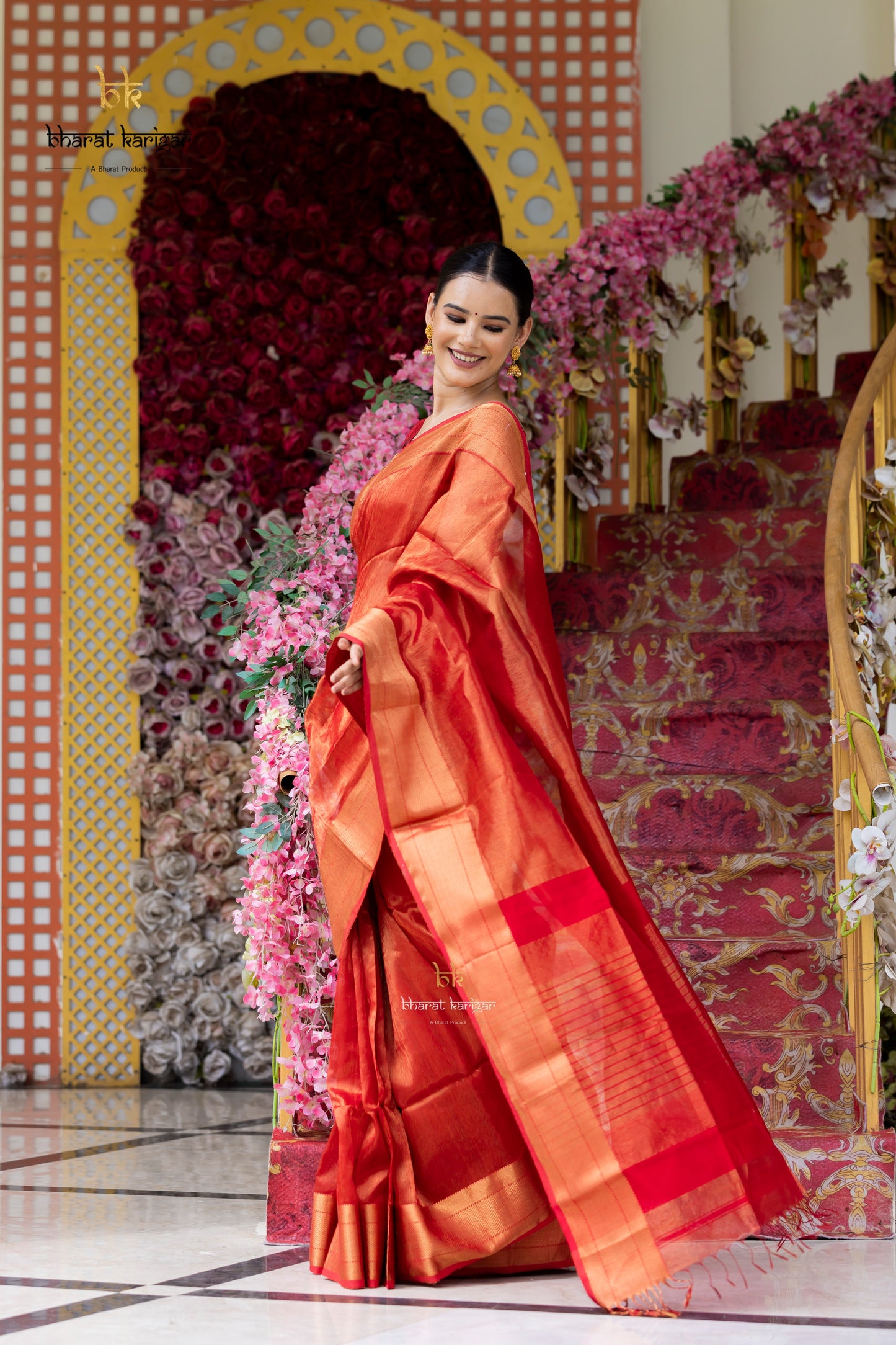 Maheshwari handloom Saree -Product code-THA037