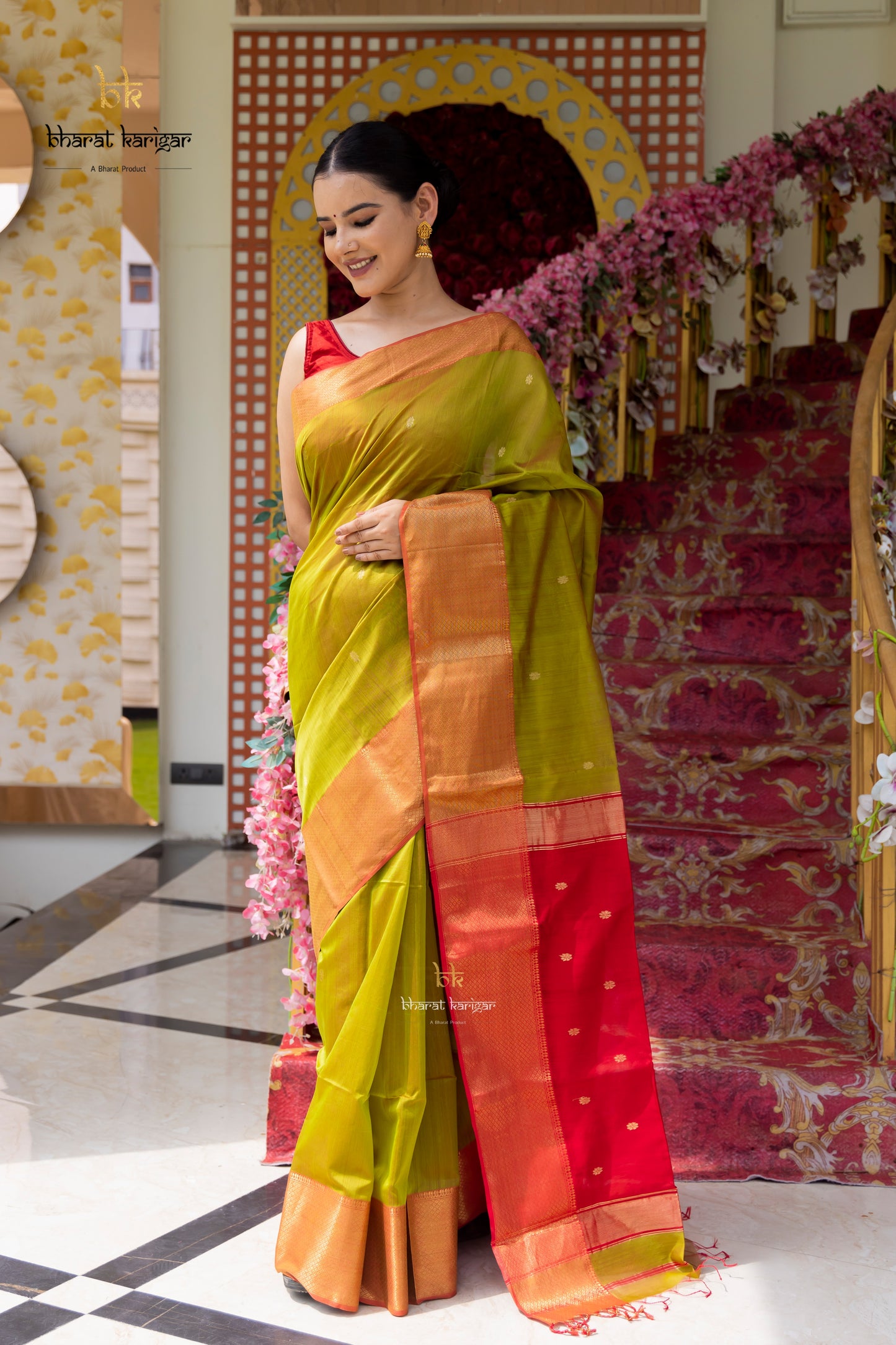 Maheshwari handloom Saree -Product code-THA039