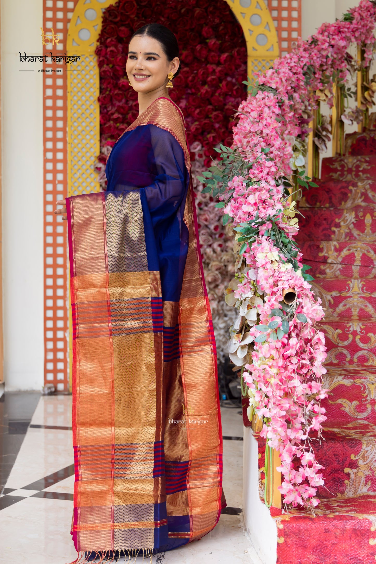 Maheshwari handloom Saree -Product code-THA040